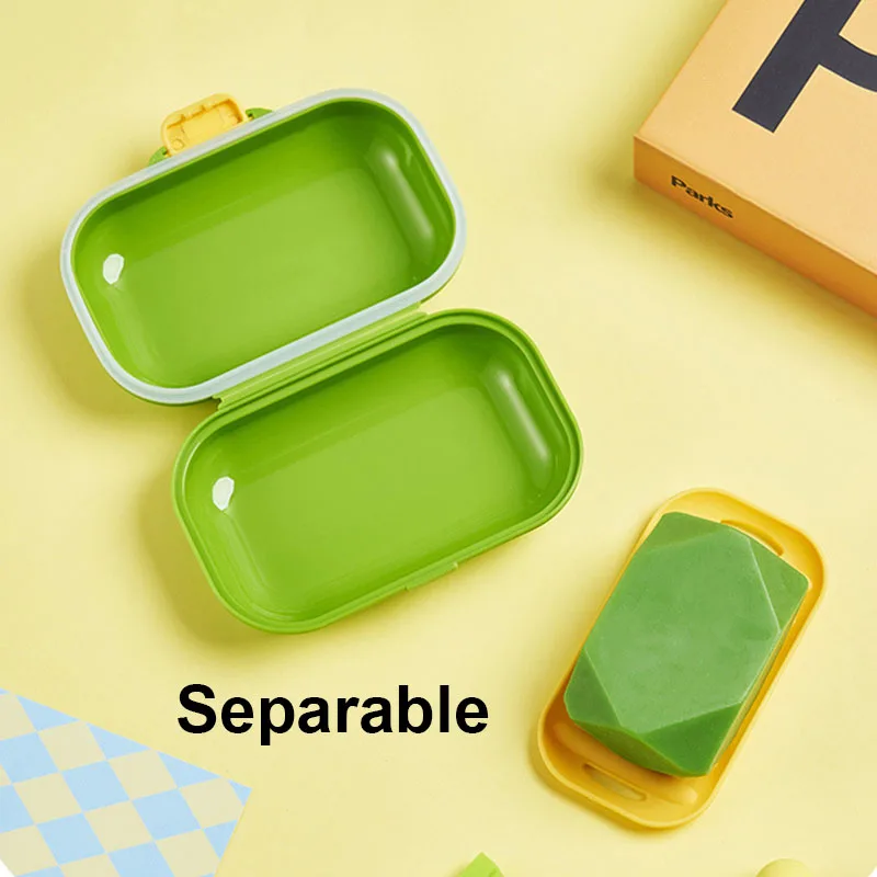 Portable Bathroom Soap Dish With Lid Home Plastic Soap Box Keeps Soap Dry Soap Dish Travel Essentials