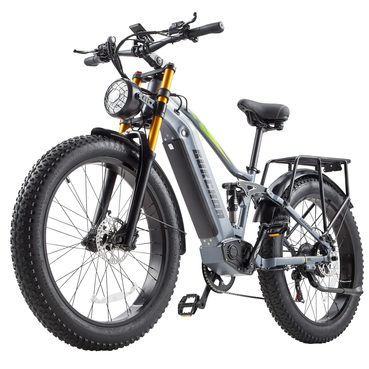 

Electric Bicycle Fat Tire BURCHDA RX80 48V20Ah Aluminum Alloy Mountain Bike City Bike 7 Speed Hydraulic Brake Brushless Hub