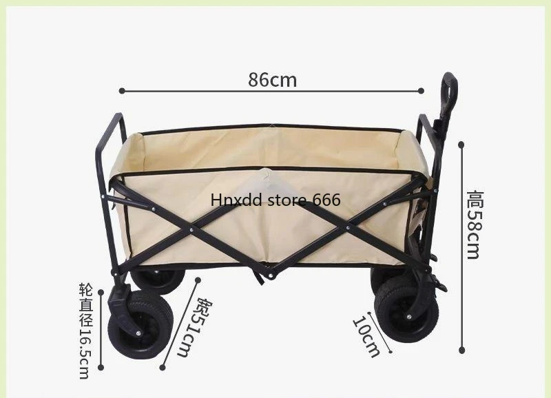 Liftable stall trolley Foldable camp trailer