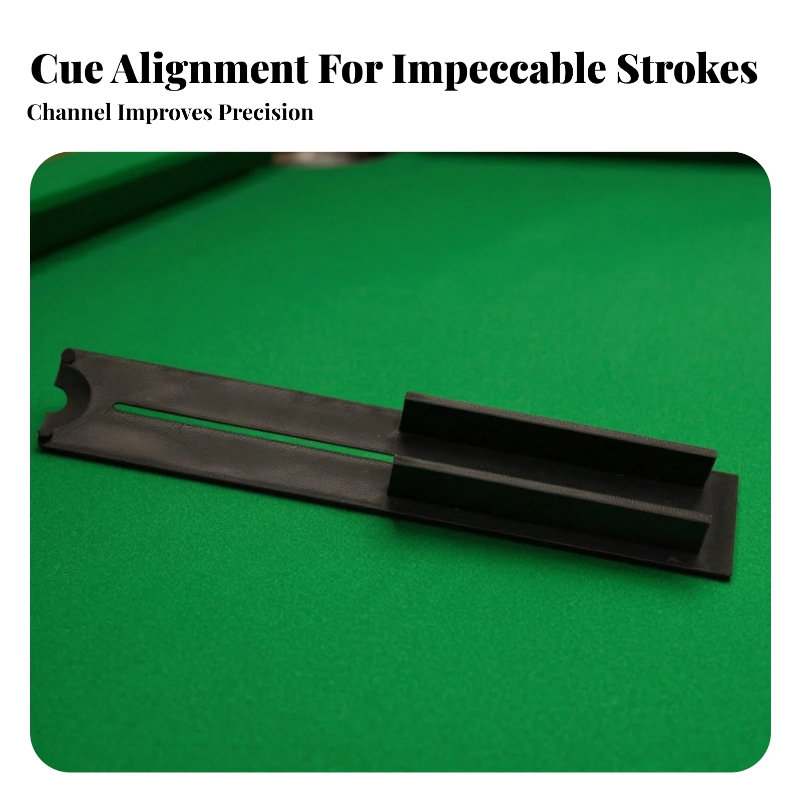 Billiards Cue Practice Aid Slim Pool Cue Stroke Guide Straight Shot Guide Non-Slip Sports Equipment Textured