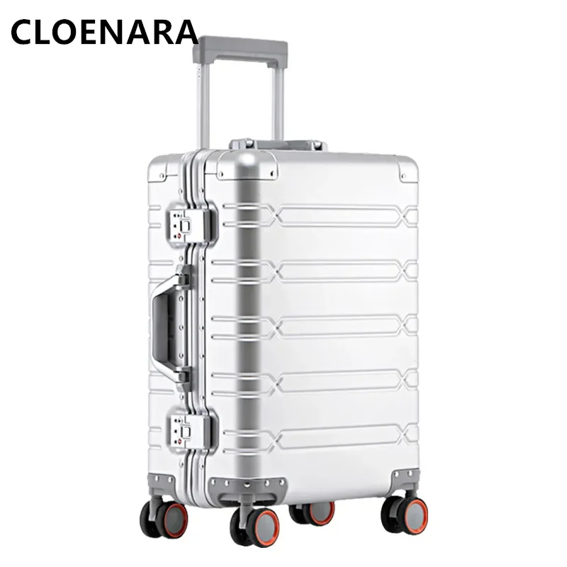 COLENARA Cabin Suitcase All Aluminum Magnesium Alloy Trolley Case Business Boarding Box 20\