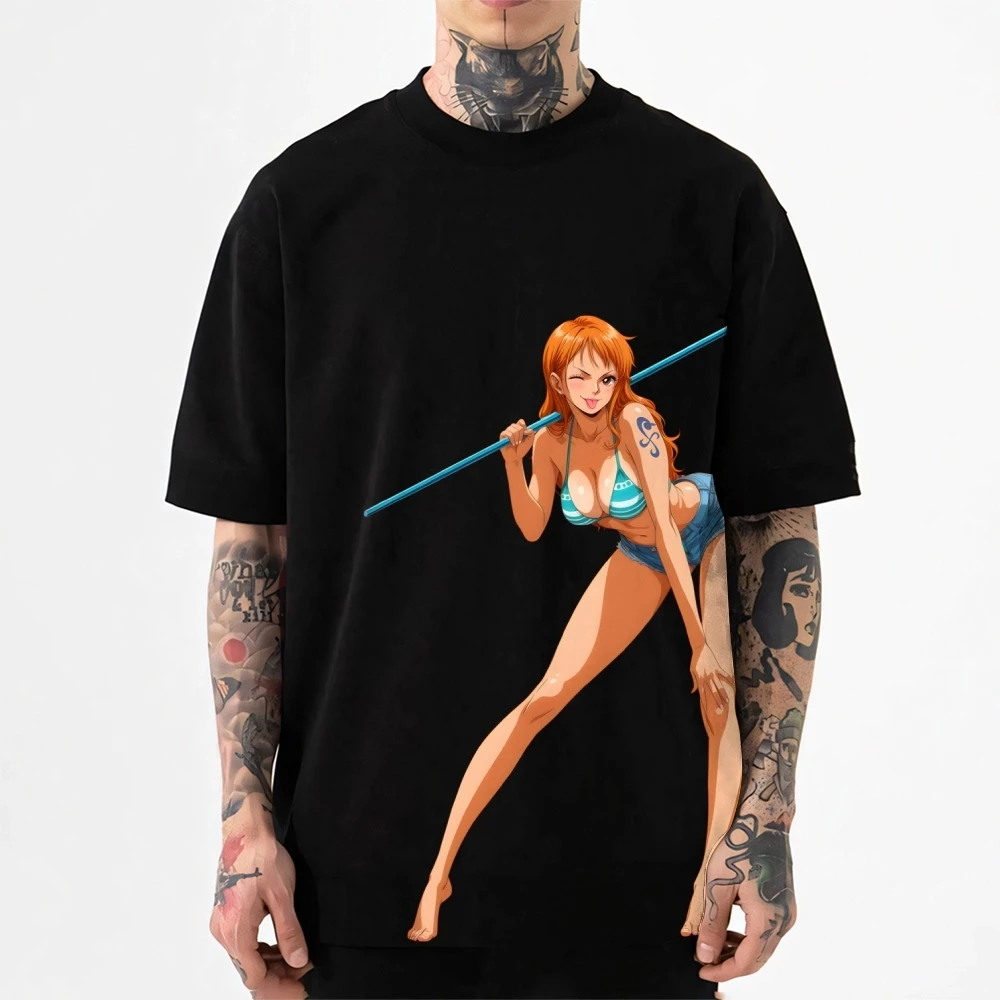 One Piece Nami Japanese Style Classic Tee High-quality Streetwear Men's Clothing and Women's Clothing  2026 Summer New T Shirt