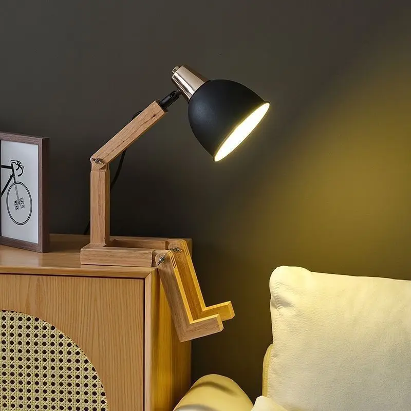 

Eye protection learning reading desk lamp adjustable bedroom desk study work simple wooden man student ins bedside