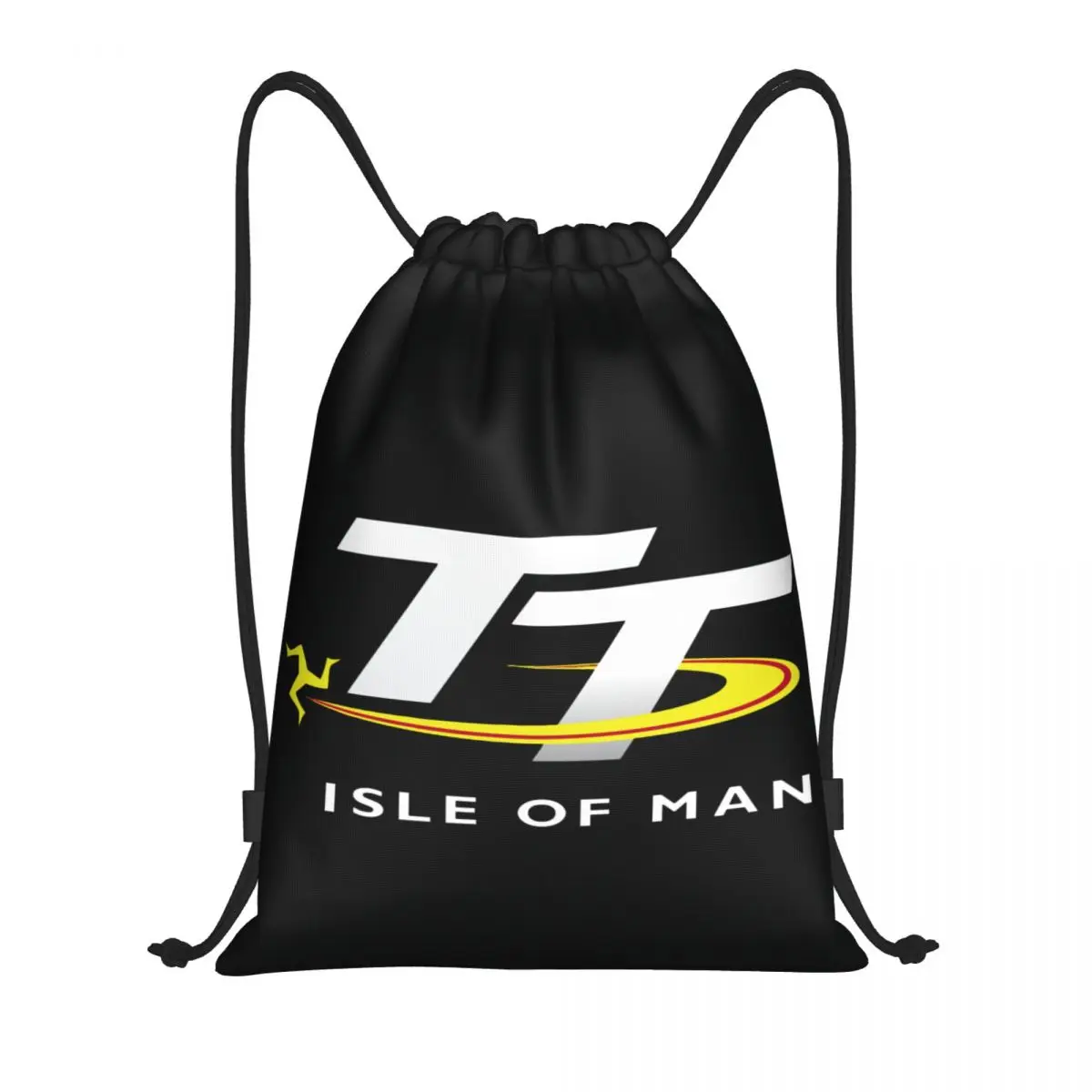 Moto Sport Isle Of Man TT Races borsa con coulisse uomo donna pieghevole palestra Sport Sackpack Shopping Storage zaini