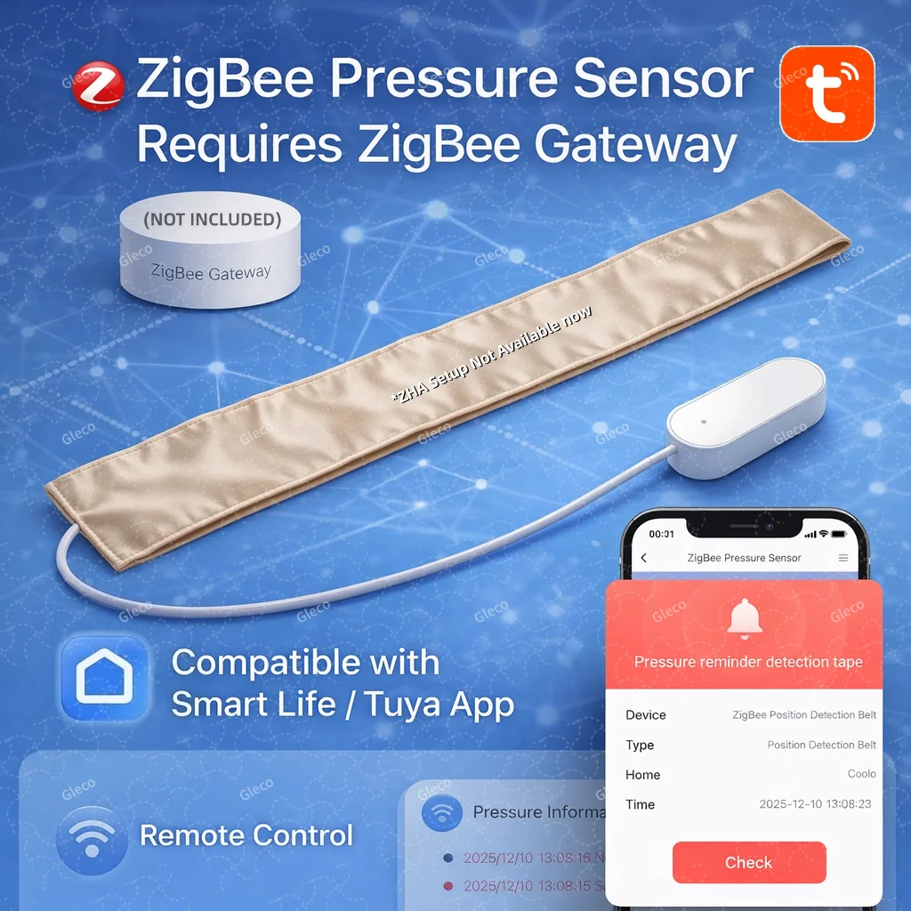 

Датчик давления Zigbee, детектор присутствия с функцией определения силы тяжести, на батарейках, для умного дома Tuya, для стульев и напольных ковриков