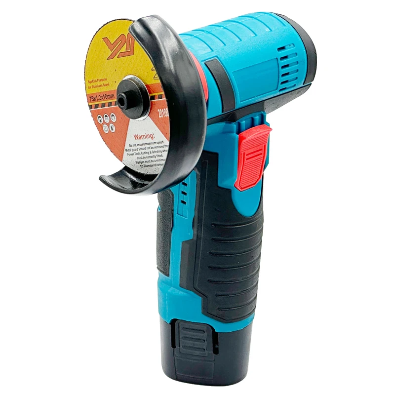 12V Brushless Angle Grinder 2PCS Lithium Battery 500W 19500Rpm Cordless Mini Polishing Machine Diamond Cutting