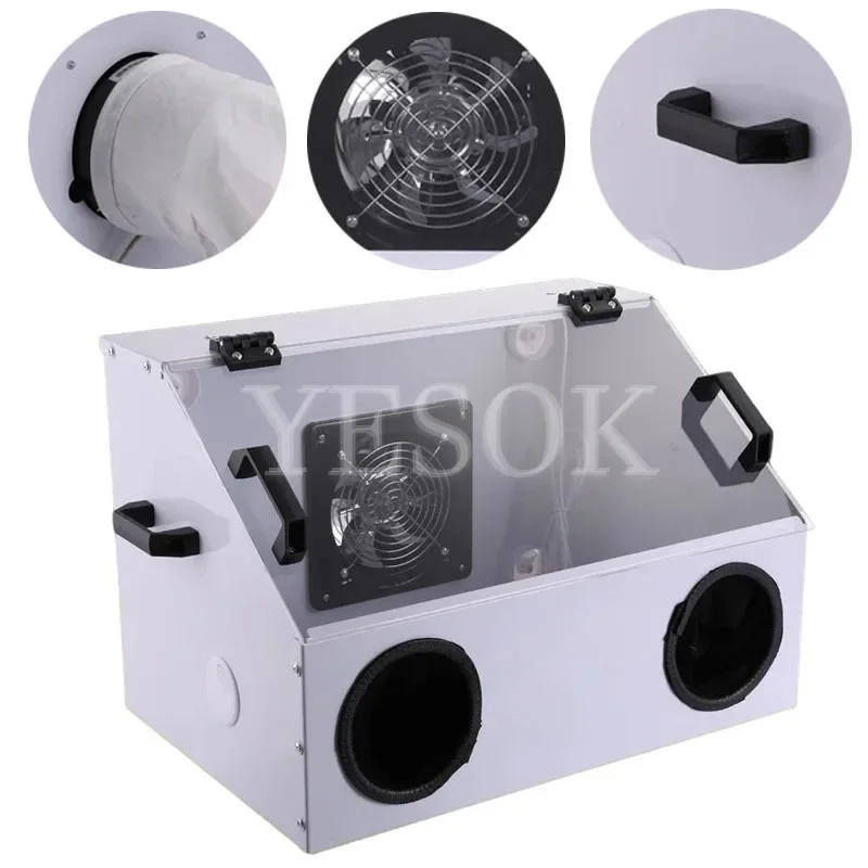 Acrylic Grinding Dust Box Portable Dust Box Metal Integrated Table Grinding  Engraving Polishing Machine Dust Proof Cover