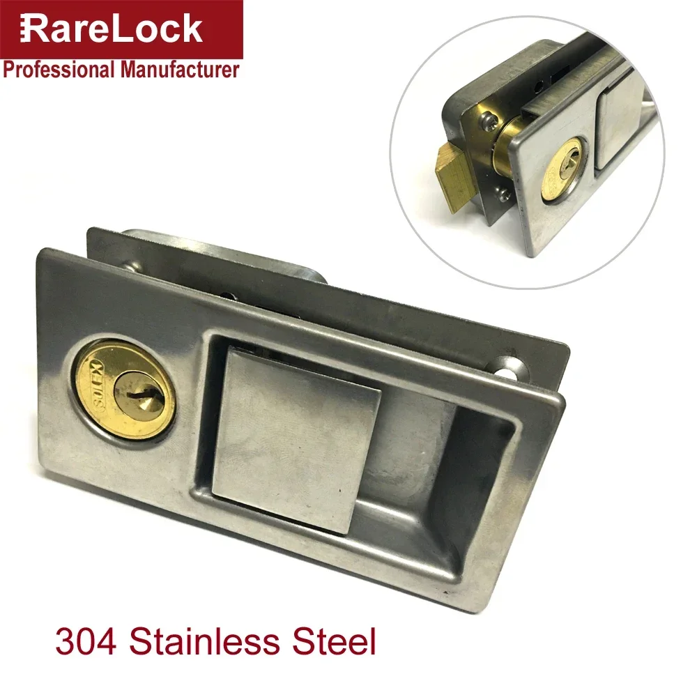 304 Stainless Door Handle Lock for Outdoor Boat Yacht Storage-box Women Wardrobe Jewelry Box Motor Cabinet DIY Rarelock MS528 i