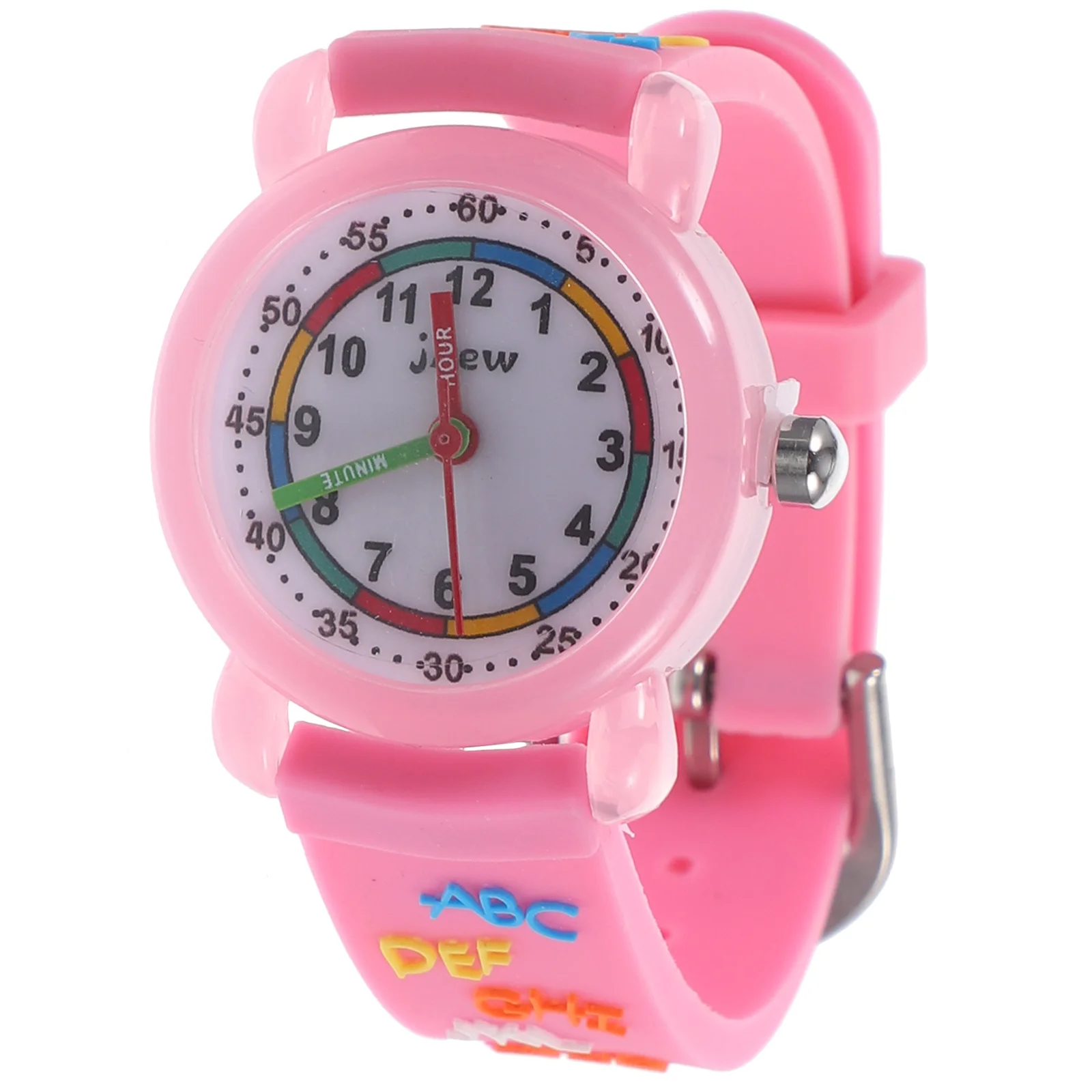 

1Pcs Waterproof Watch Cartoon Pattern Durable Quartz Wristwatch Red Strap Adjustable for Gift Watch