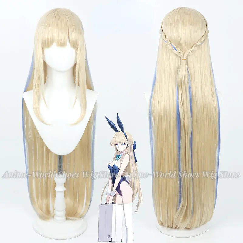 

Asuma Toki Cosplay Wig Blue Archive Blonde Blue Mixed 90cm Long Heat Resistant Synthetic Hair Halloween Party Role Play +Wig Cap