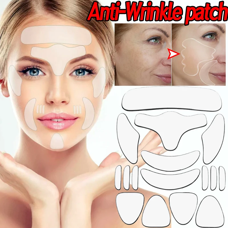 16pcs/set Reusable Silicone Patches Anti Rimpel Pads Wrinkle Removal Sticker Face Forehead Neck Eye Stickers Skin Care Patches