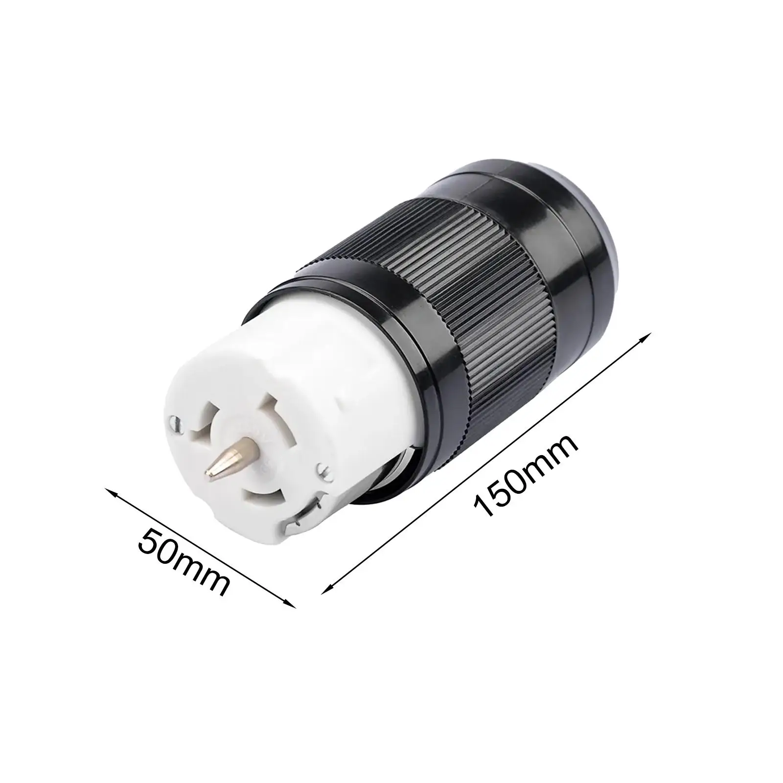Durable Plastic Generator Connector 50 Amp Twist Locking Female Plug for RV Camper Outdoor Backup Power