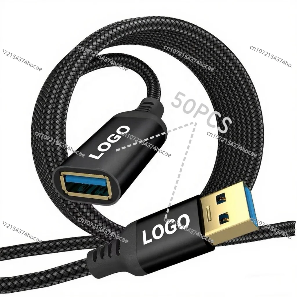 USB3.0 Extension Cable 3m A Type Male and Female Extension Cable Nylon Braided 5Gbps Webcam Computer Car Data Transmission Cable