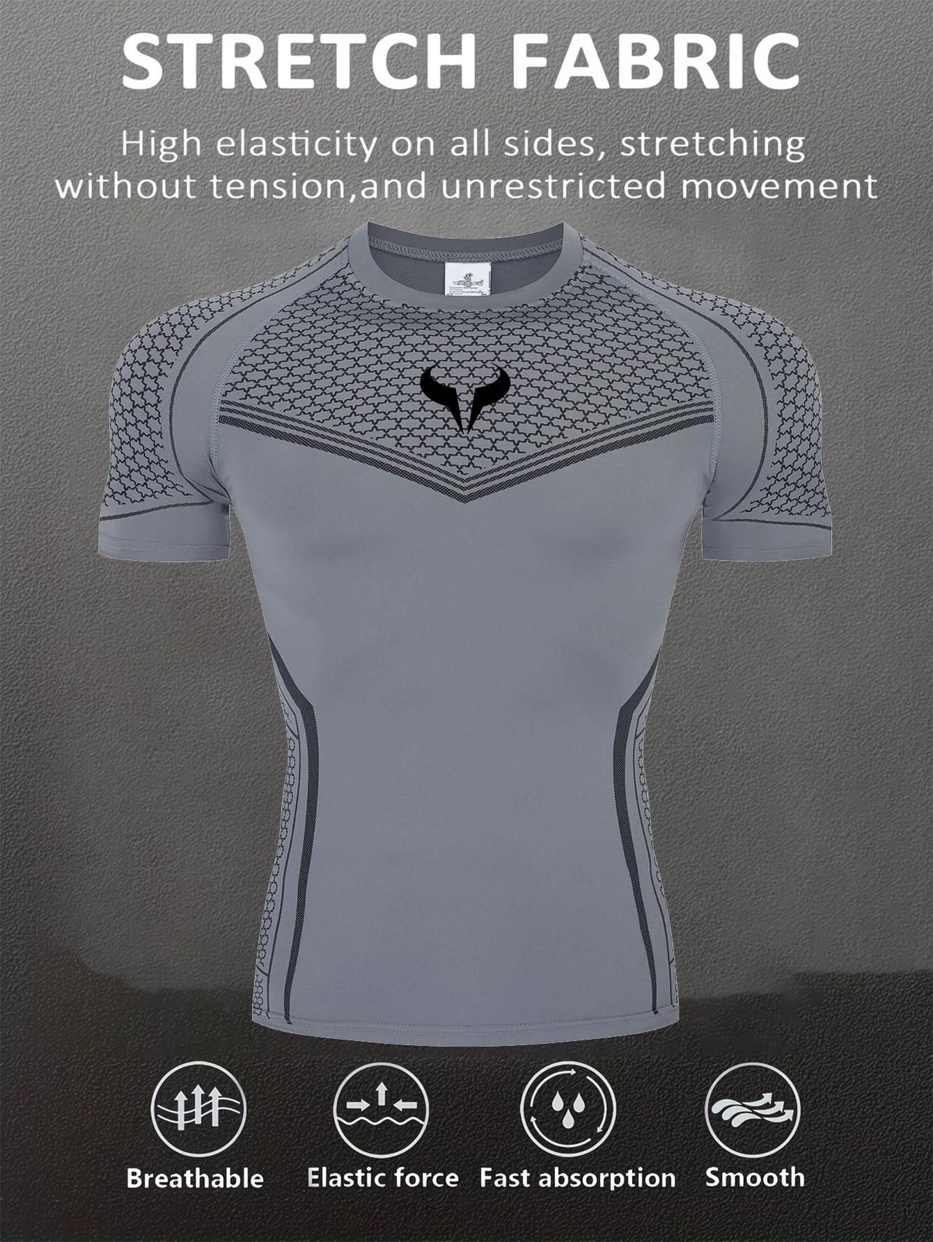 Men's T-Shirts Breathable Quick Drying T-Shirt Gym Sports Shirt Exercise TShirt Outdoor Running Tight Fitting Compression