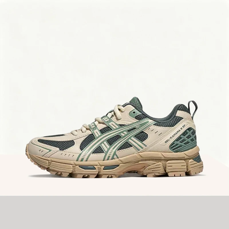 ASICS Gel-Kahana 8 SP Women's Beige/Green Low-Top Runners – Fashionable Breathable Cushioned Sole & Durable Comfort 1012B788-202
