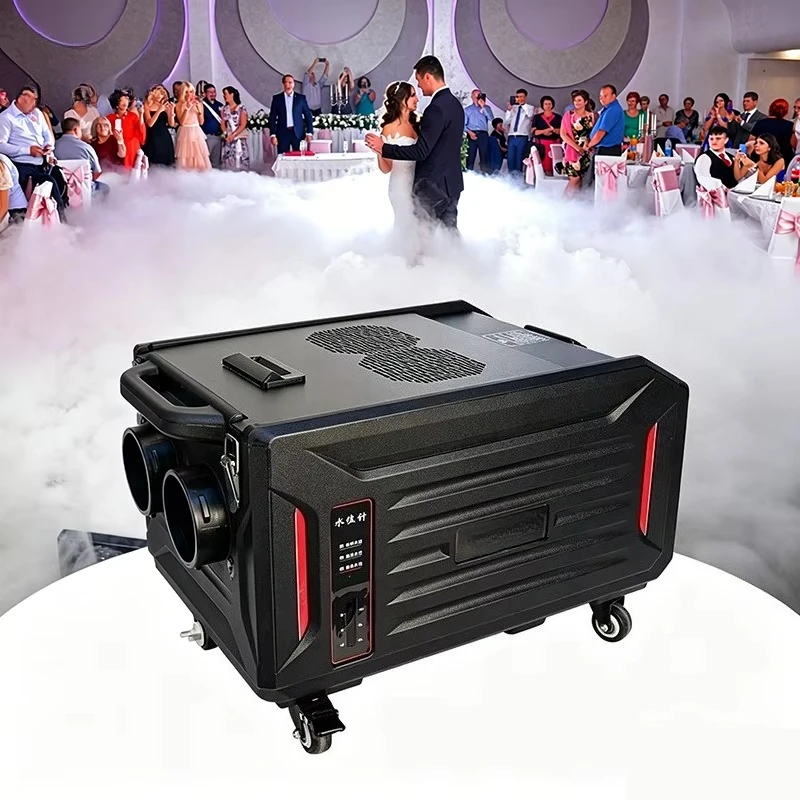 Double Tube 3000W DMX Low Lying Fog Flame Retardant Composite Plastic Shell Water Fog Machine for Stage Events Concert