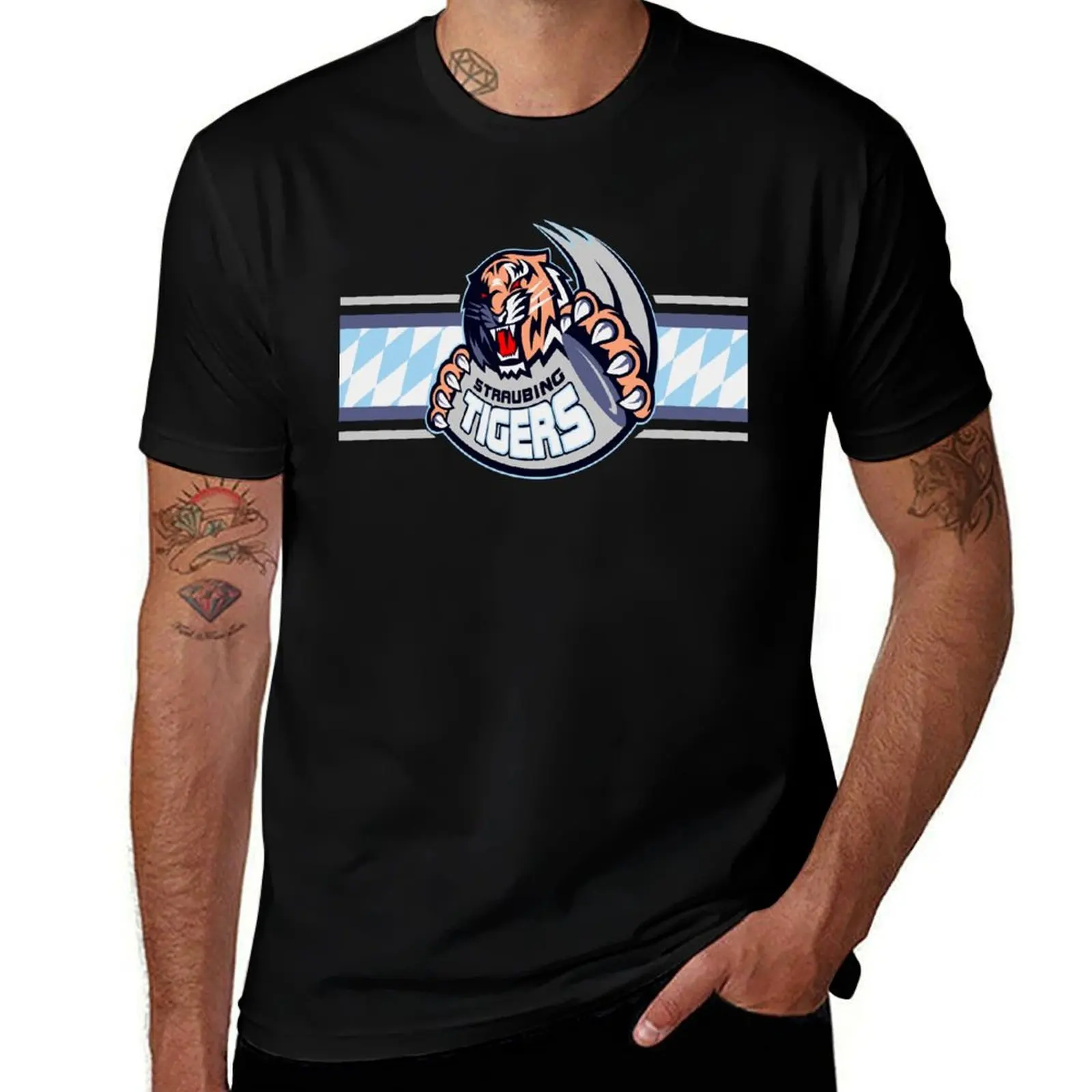 

Straubing Tigers T-Shirt man t shirt summer man t shirts cotton