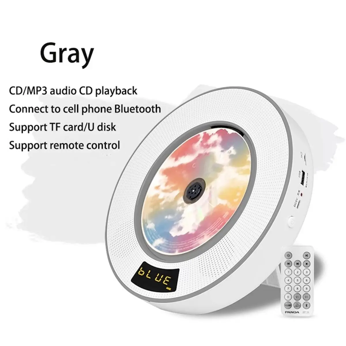 Promotion Record Player Panda CD-62 CD Player Listen to Albums Player Discs Records Bluetooth Speaker Stereo