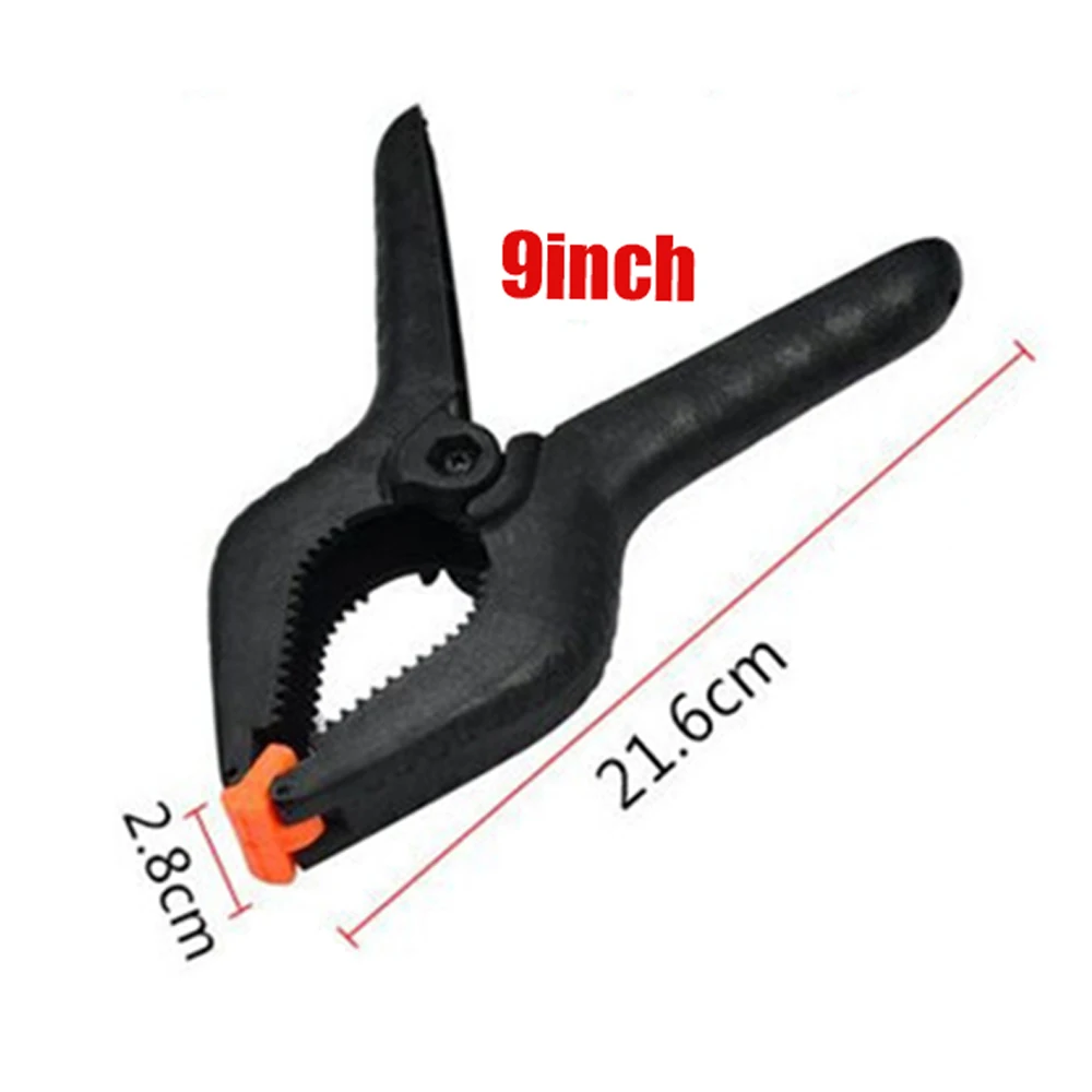 Steel Spring clamp Black Clip DIY Hand tools Modeling Nylon Photo Studio Plastic Workshop 3/4/6/9 inch Background