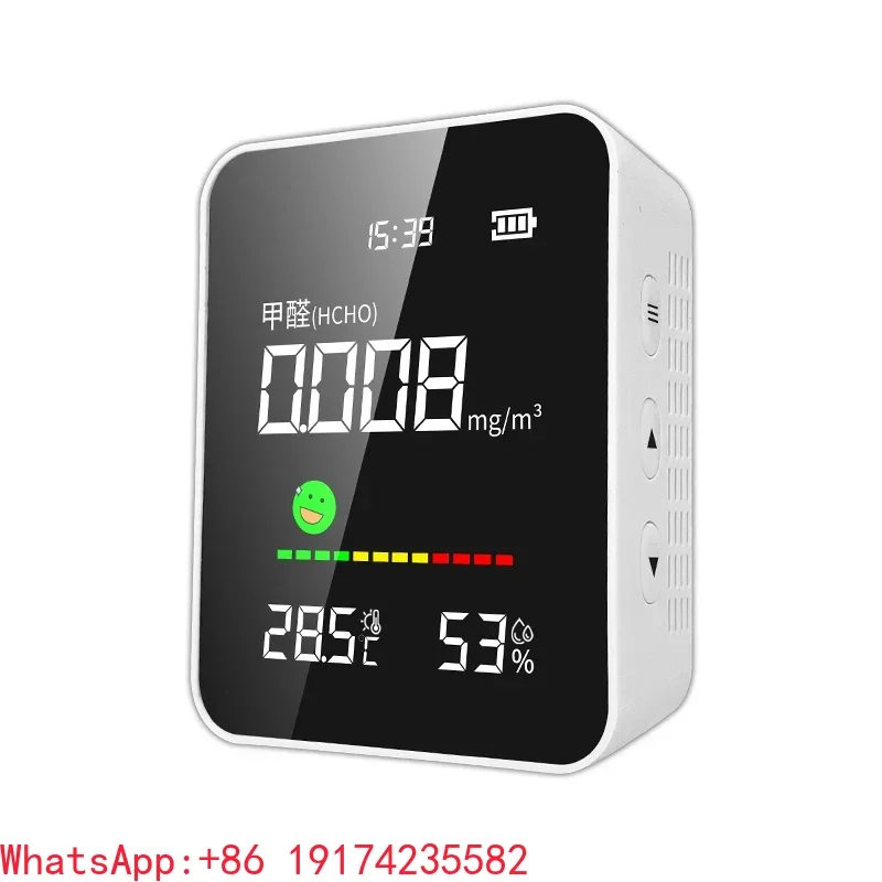 Formaldehyde Detector Air Quality Monitor LCD Display Portable HCHO 0.2ppm Temperature Humidity Tester Alarm Clock Home Car