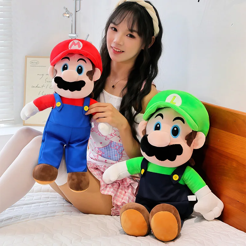 

New Super Mario & Luigi Plush Toy Set, Classic Video Game Characters, Soft Fluffy Stuffed Dolls Kids and Room Decor