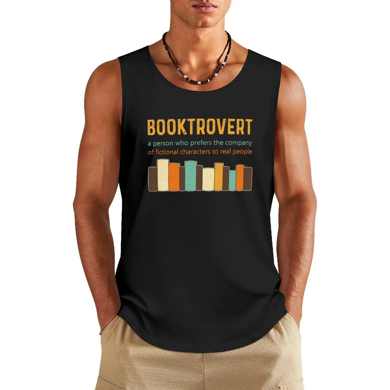 

Booktrovert 1 Tank Top gym Men's t-shirts Men's summer clothes 2025 tops summer clothes for men