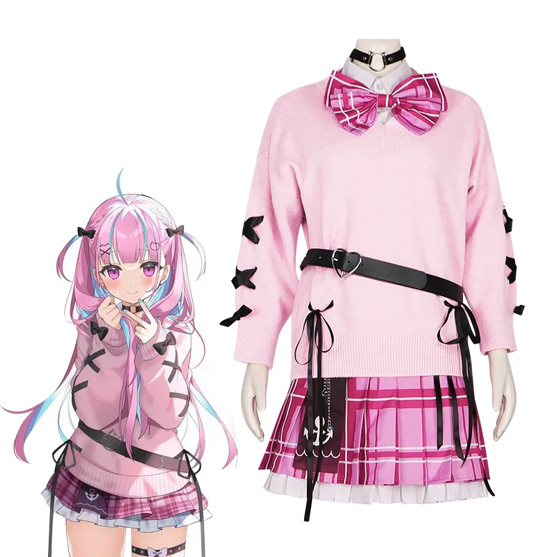 

Virtual VTuber Akuyaku Akua Cosplay Costume Anime Cosplay Outfit Japanese School Uniform Set