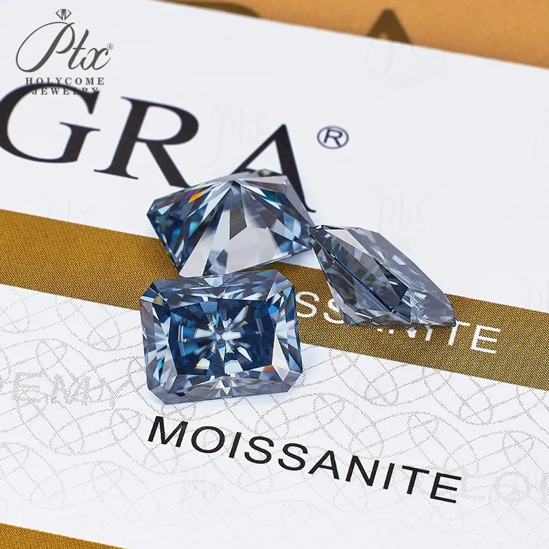 100% Moissanit-Diamant, Radiant-Schliff, 0,3-10 Karat, DIY-Ring, Halskette, Ohrringe, Hauptmaterialien, Großhandel, Perlen in Primärfarben – Detail 33