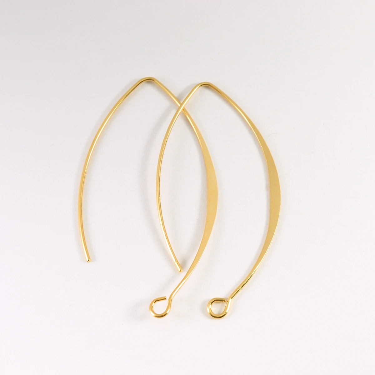 10/20pcs 45mm Anti Allergy V Shape Earring Hooks Ear Wires Hypoallergenic Earrings Clasp Wire for Diy Jewelry Making Accessories