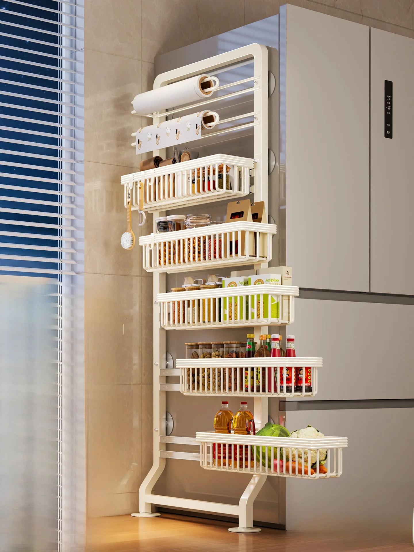 organizador-de-especias-para-refrigerador-sin-necesidad-de-perforar-montado-en-la-pared-multicapa-para-espacios-estrechos