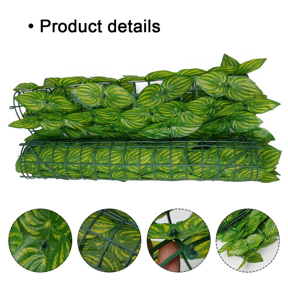 Verde Foglia Artificiale Privacy Recinzione Rotolo Parete Paesaggistica Recinzione Schermo Giardino Esterno Cortile Balcone Recinzione Complementi Arredo Casa 0.5x1m