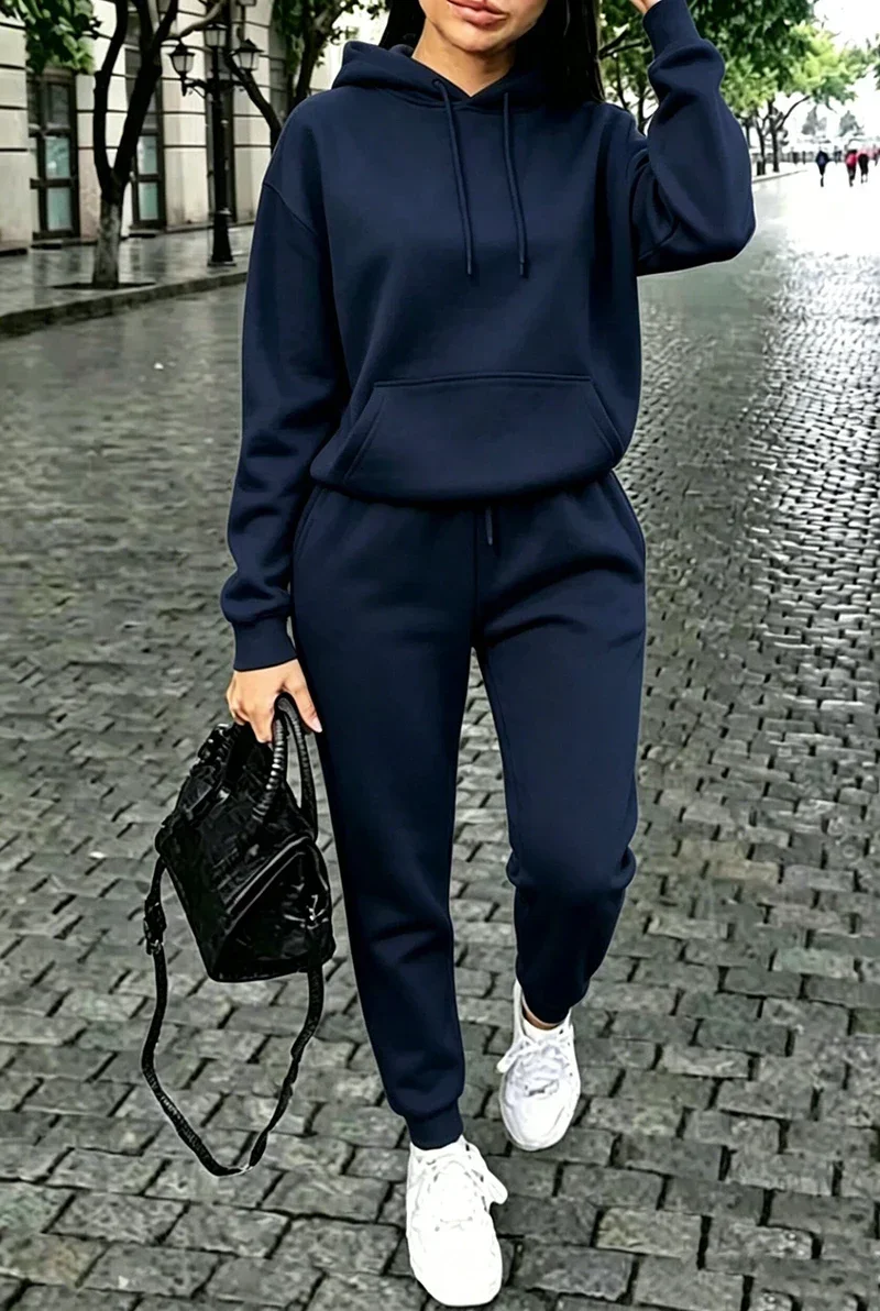 Outdoors Sports Jogging Woman Clothing Single Piece Hoodie Pants New in Womens Tracksuit Fall Winter Fashion Casual Sweatshirts