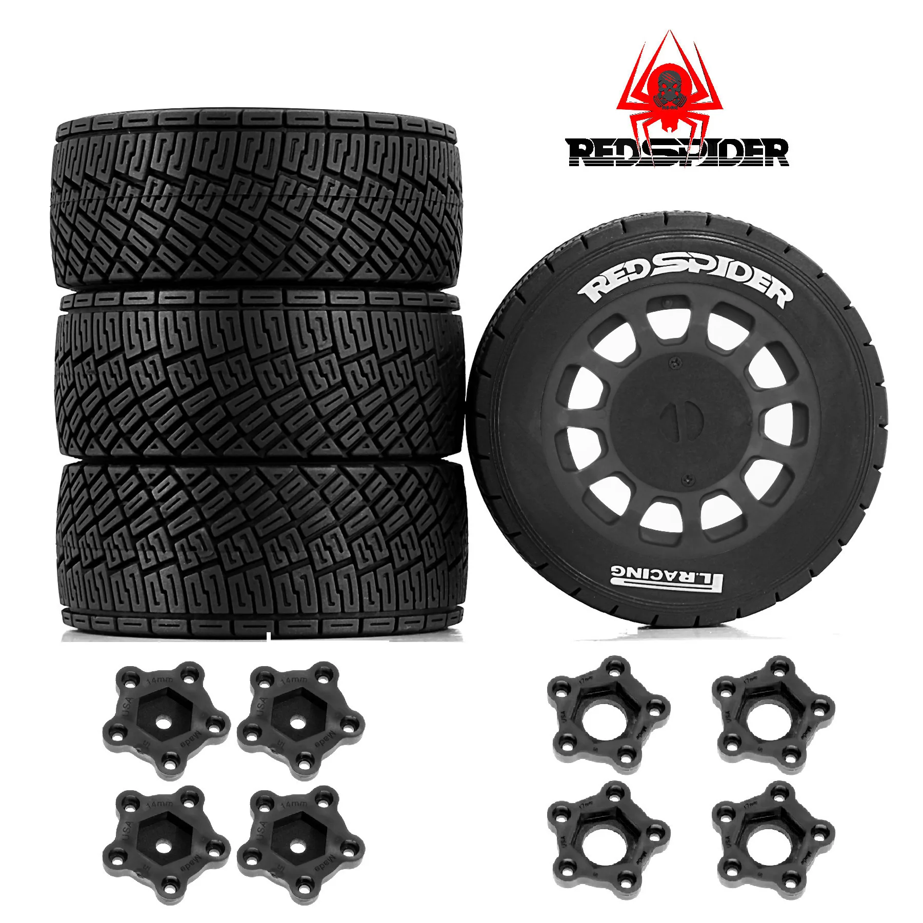 

4PCS/set 100mm Tyre 14/17mm Tires Wheel Hub for TRAXXAS KM FS KKPIT ARRMA KYOSHO ZD 1/7 1/8 1/10 RC Rally Car
