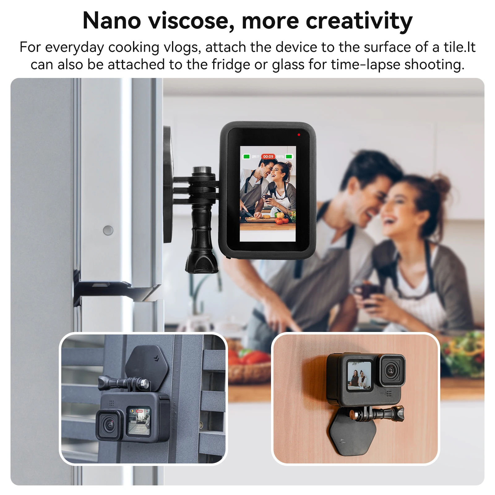 TELESIN Action Camera Magnetic Quick Release Bracket Gopro Accessories Chest Strap for GoPro Hero Insta 360 DJI Mobile Phone