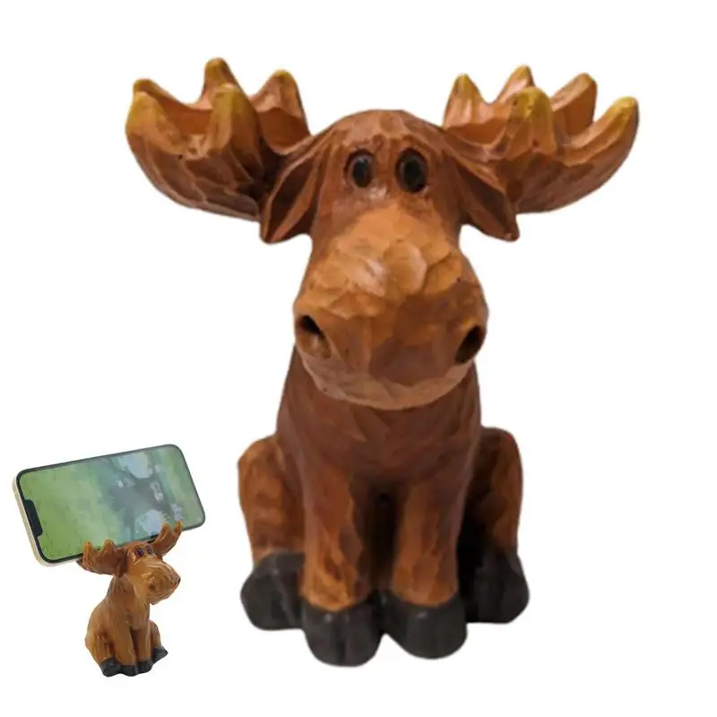 Suporte de óculos de veado, suporte de óculos de alce, decoração rústica de cabine, multiuso, suporte de telefone para casa, desktop