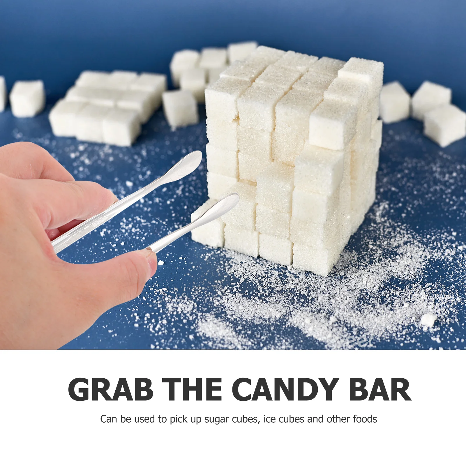 

10Pcs Stainless Steel Tongs Ice Cube Sugar Tongs Kitchen Restaurant Bbq Appetizers Mini Serving Bbq Tong Toast Tong