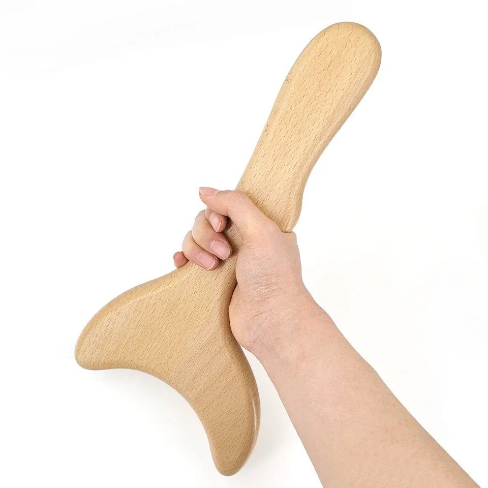 Wooden Lymphatic Drainage Massager Paddle Manual Anti-Cellulite Gua Sha Tool Muscle Pain Relief Soft Tissue Therapy Device