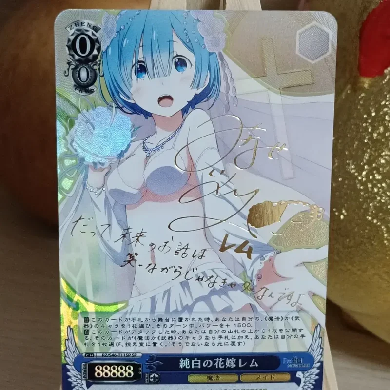 Re:Life In A Different World From Zero Rem Beatrice Figure Memorial Collection Flash Card Anime Periphery Child Birthday Gift