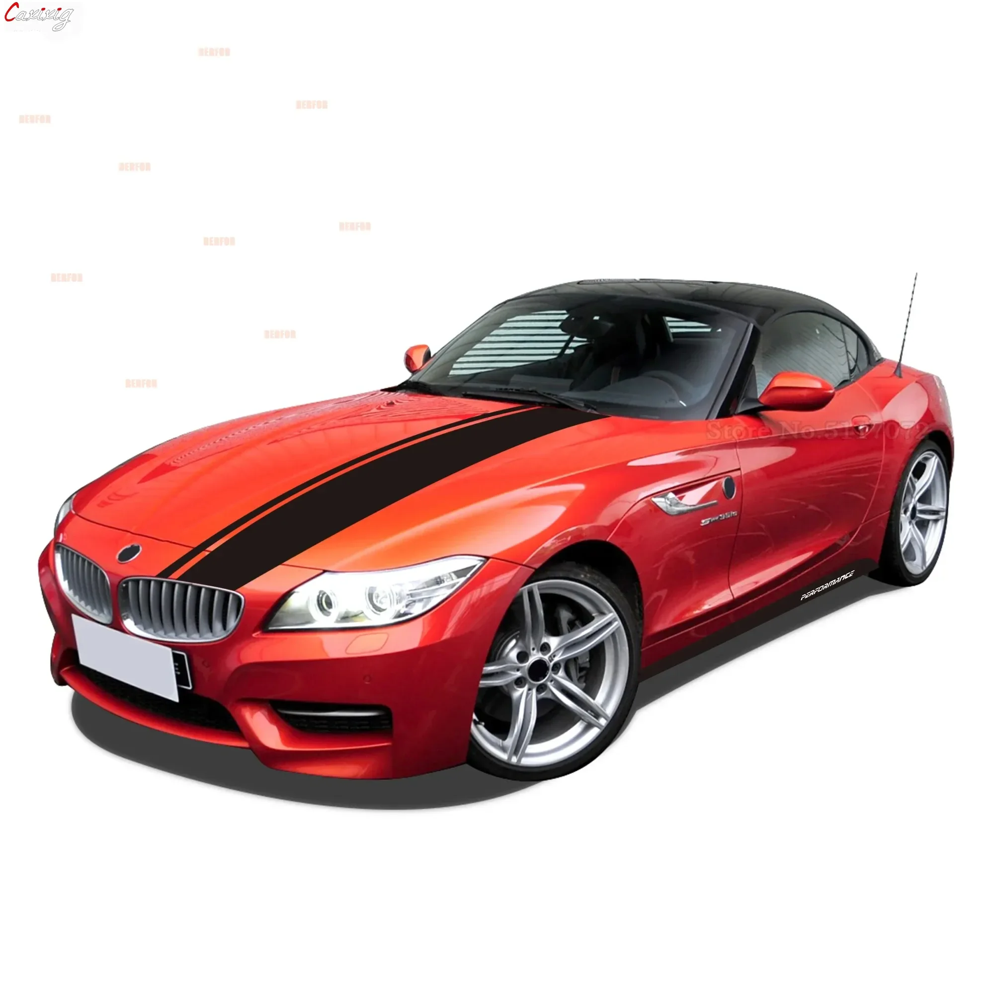 M Performance For BMW Z4 E85 E86 E89 G29 Door Side Stripe Skirt Sticker Car Hood Engine Cover Rearview Mirror Bonnet Body Decal