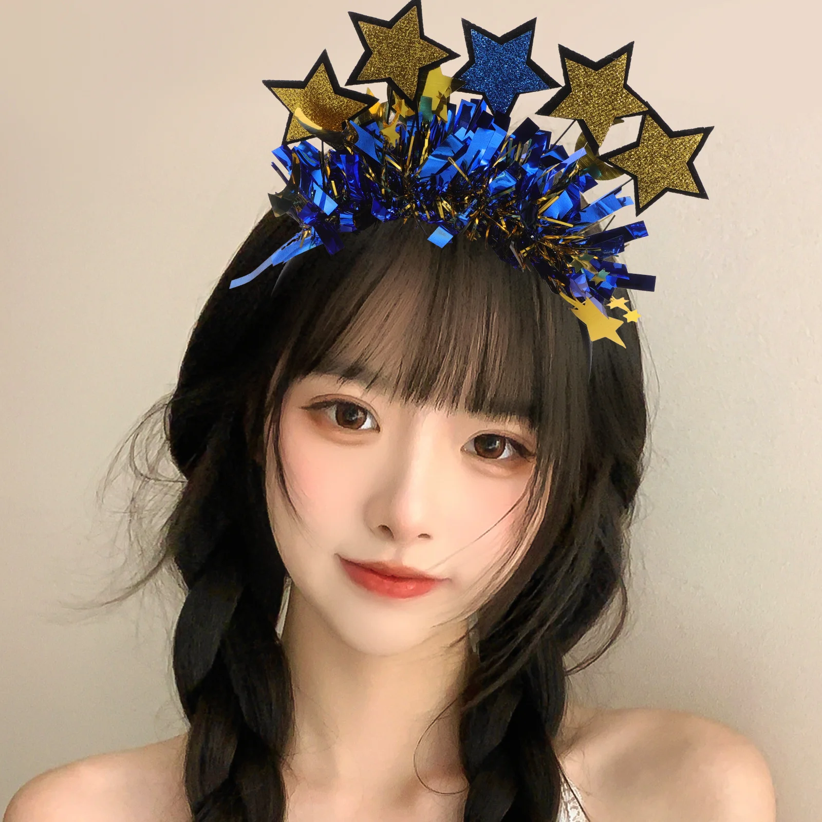 

Повязка на голову для Рамадана и Ид с звездами и кисточками, аксессуар для волос, праздничный головной убор, украшение для мусульманского праздника, головной убор для Рамадана