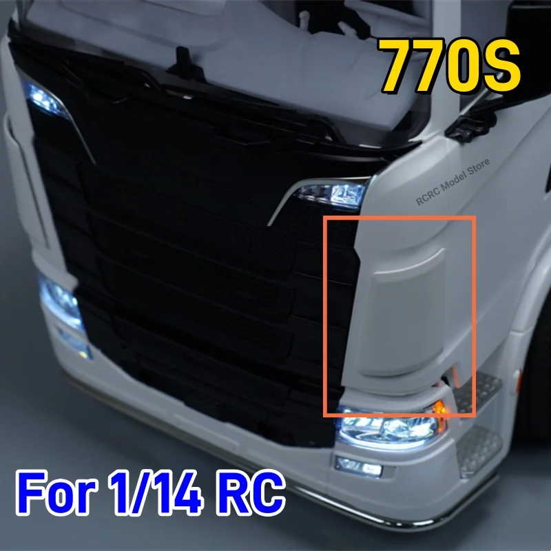 

2 шт. 1/14 модель тягача, передний спойлер, боковой воздушный капот, модель для Tamiya 1/14, радиоуправляемый самосвал 770s 56368, модель DIY, детали