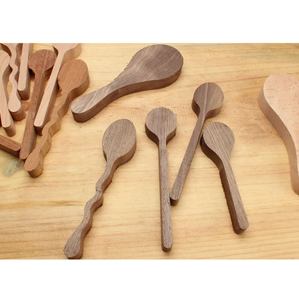 1 قطعة ملعقة خشب الدردار اليدوية الطبيعية مقبض طويل مقاومة للحرارة ل رامين إناء/ قدر لتقوم بها بنفسك أواني الطبخ الحرفية أدوات الخشب