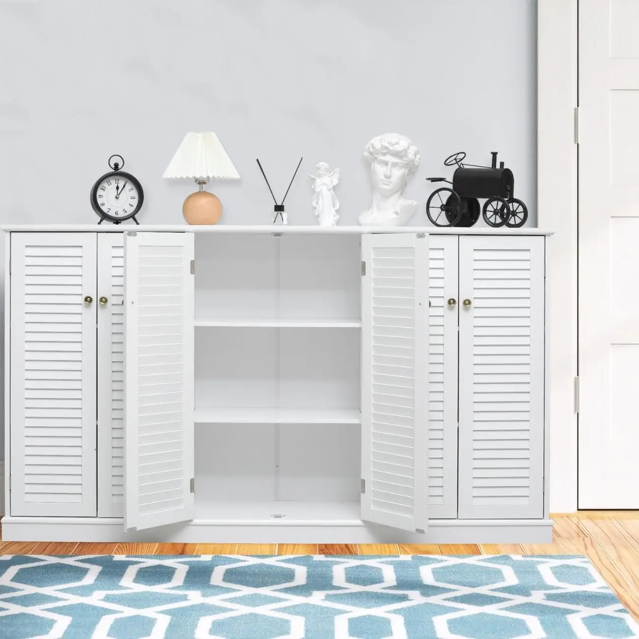 Farmhouse Sideboard Buffet Cabinet, 63