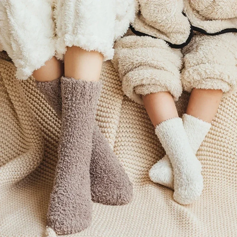 Thicken Baby Kids Long Socks Autumn Winter Coral Fleece Thermal Socks Warm Boy Girls Floor Socks Children Clothing Accessories