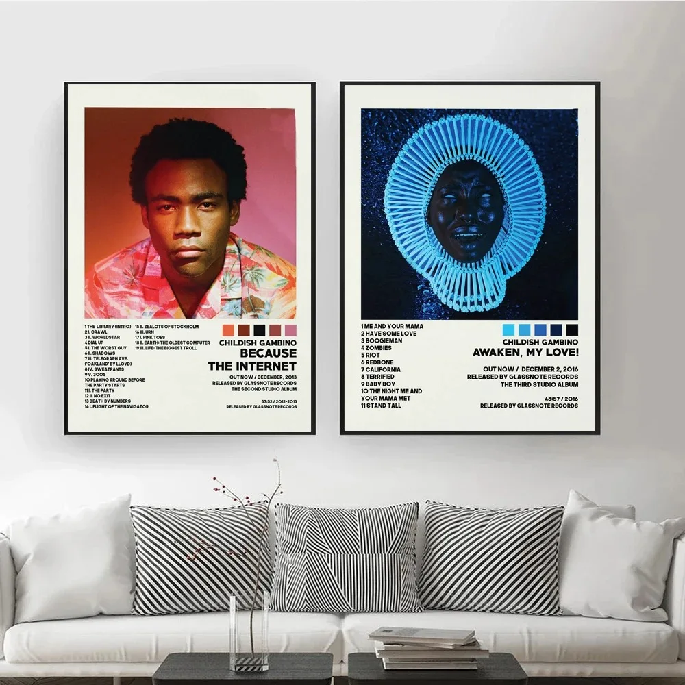Kindischer Gambino, weil das Internet, Musikstern, Albumcover, Poster, Drucke, Wandkunst, Gemälde, Bild, Foto, Geschenk, Raumdekoration