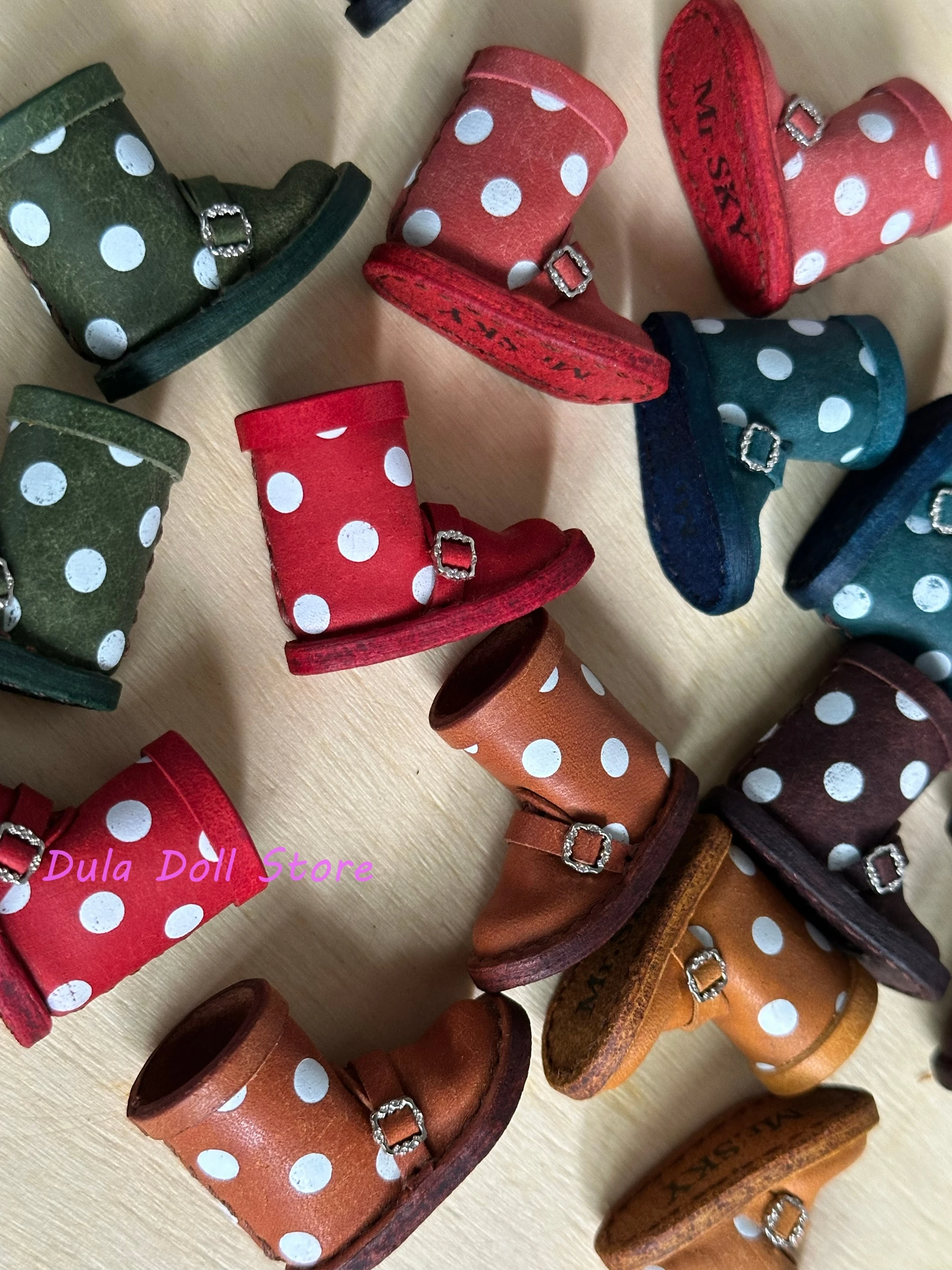 

Dula Doll Wave Point Leather Mouth Snow Boots Blythe ob24 ob22 body Landazz Landoudou Doll Accessories