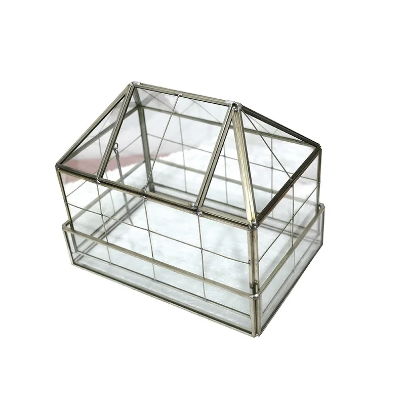 

Nordic Home Decoration Ornament Creative Geometric Glass Cover Flower Room Micro Landscape Basin Balcony Soft Crafts