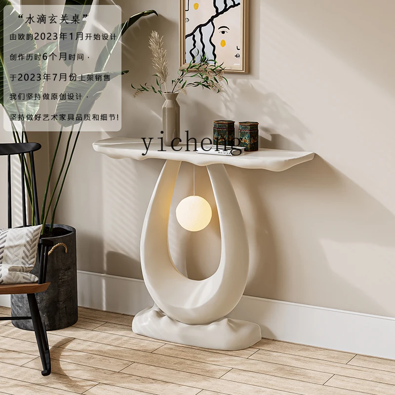 

Zz entrance table with wireless art entry light luxury living room entrance cabinet end view table