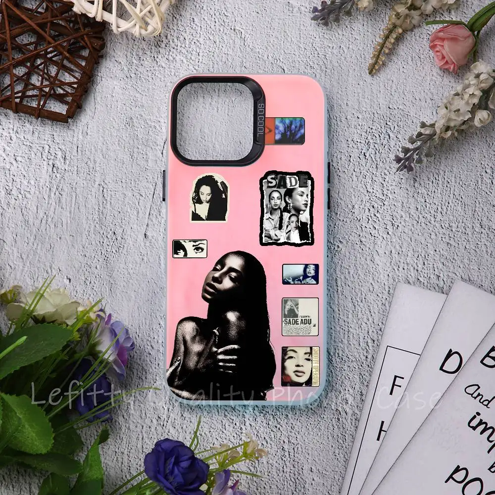 

S-Sade Adu Love D-Deluxe Phone Case For IPhone 16 15 14 13 12 11 Pro Max Matte Aurora Multicolor Laser Metallic Gradient Funda