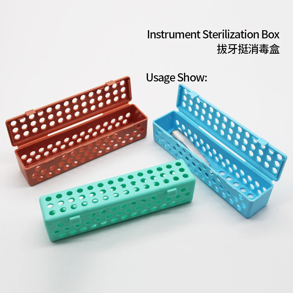 HBC Dental 1Pc Dental Sterilization Box For Forceps Tooth Extraction Elevators Surgical Instrument Holder